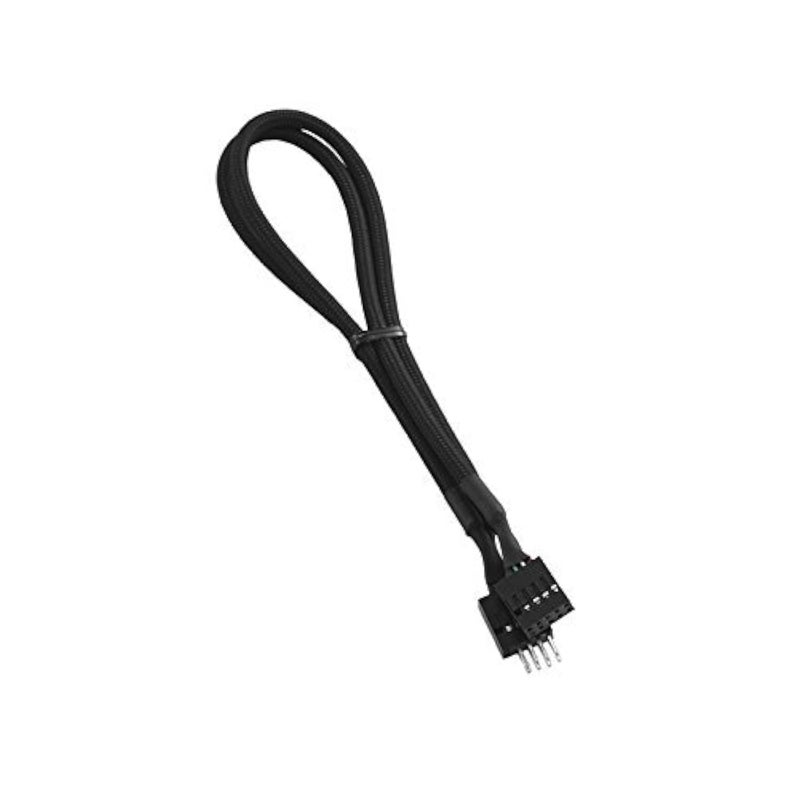 CableMod ModFlex Sleeved Internal USB (Black, 30cm) - Image 1